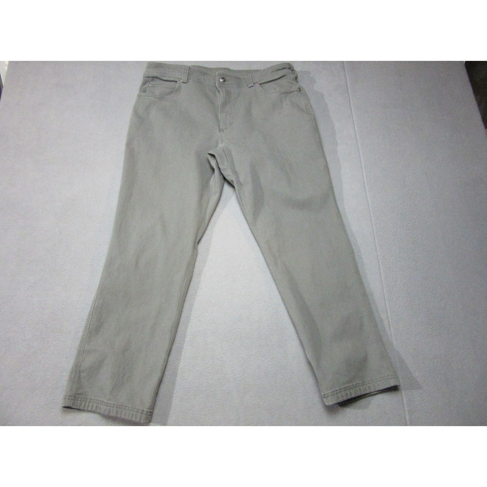 Duluth Workwear Pants Mens 38x28.5 Gray Good Flex Fire Hose Canvas Straight Leg